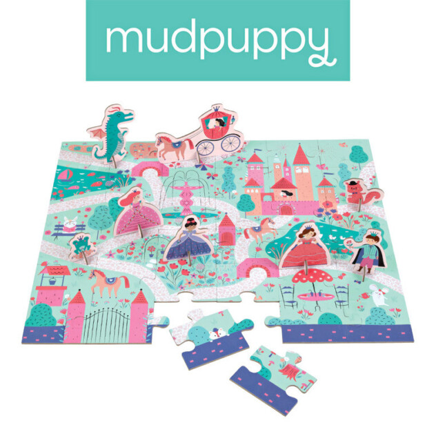 Mudpuppy : Puzzle zestaw z 8 figurkami Księżniczka